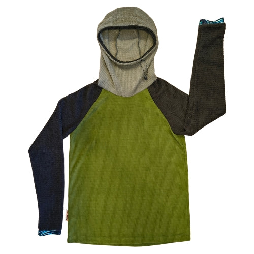 Alpha & Grid Combo Fleece Hoodie by Tumble On Outfitters - Image 4
